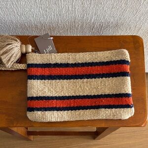 J Jill  Woven Clutch with Tassel